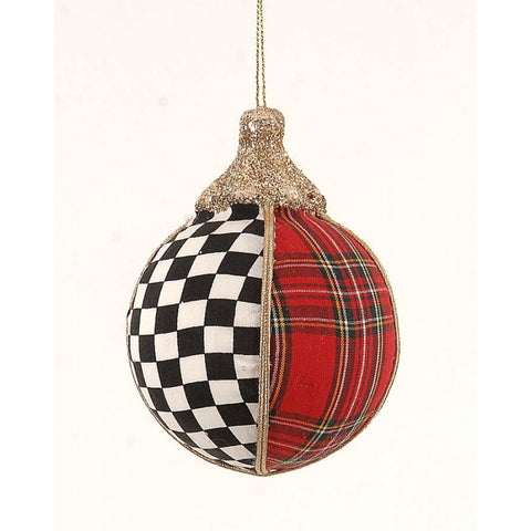 VETUR Bauble decoration for your Christmas tree white, red and black 10 cm