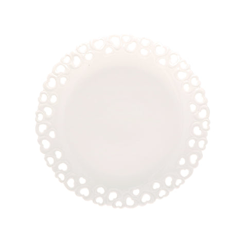 WHITE PORCELAIN Perforated plate VALENTINO in porcelain Ø 26.5cm P003900001