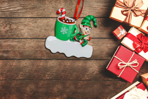 Elfidea décoration de sapin de Noël en résine lutin au chocolat 10,5xh16 cm