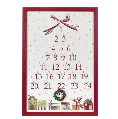 Nuvole di Stoffa Calendario dell'avvento in legno "Christmas Carol"