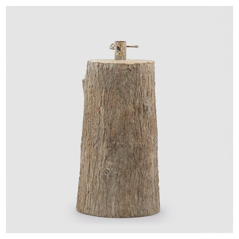 EDG Base albero di Natale tronco per pino resina effetto legno Ø30 H55 cm