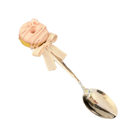 I DOLCI DI NAMI Metal spoon with donut decoration in relief 16 cm