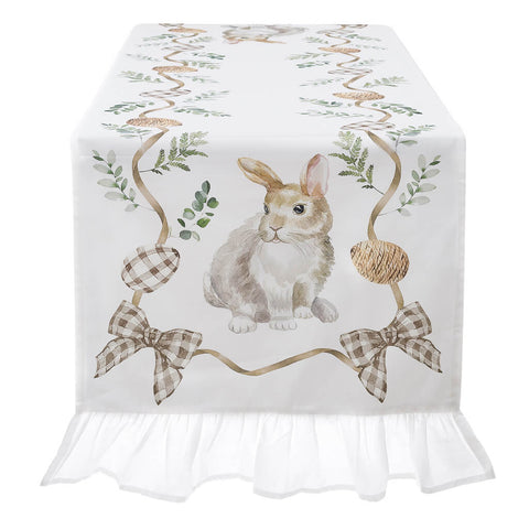 Blanc Mariclò Tapis de Pâques avec gala "Mon Petit Lapin" 50×160 cm