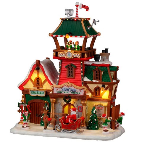 LEMAX Edificio illuminato "North Pole Control Tower" Costruisci il tuo villaggio di Natale