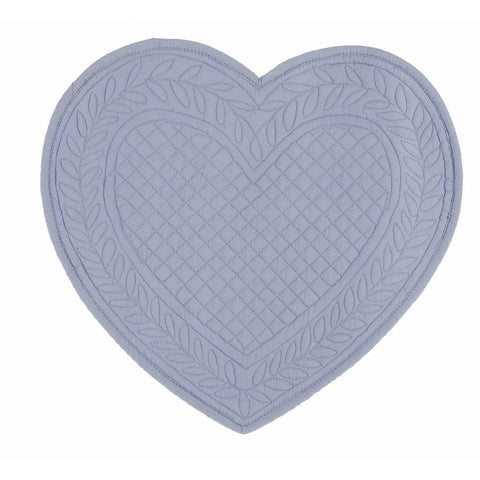 BLANC MARICLO' Set 2 light blue heart placemats 30x32 cm A2068799CE