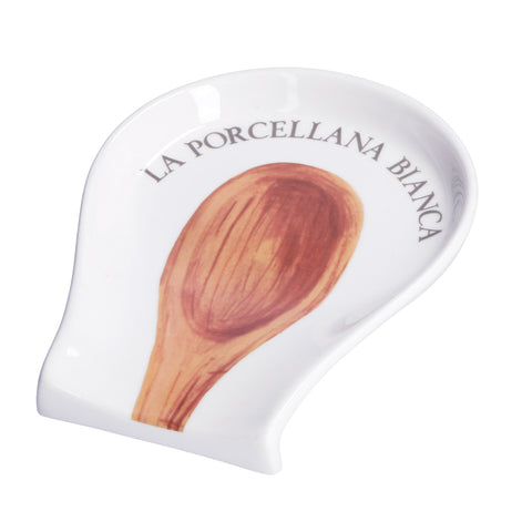 LA PORCELLANA BIANCA Repose-cuillère "CONSERVA" en porcelaine 17x14 cm