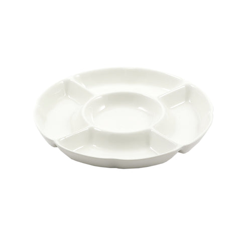 LA PORCELLANA BIANCA Round hors d'oeuvre dish with 5 compartments Ø 35.5 cm