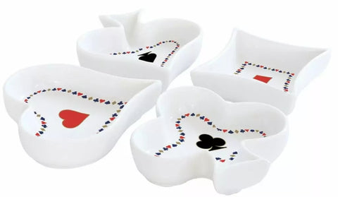 EASY LIFE Aperitif set 4 porcelain Christmas bowls CASINO' ROYALE Ø10,5 cm
