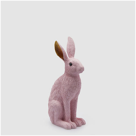 EDG - Enzo de Gasperi Shabby pink resin rabbit H35x19.5x10.5 cm