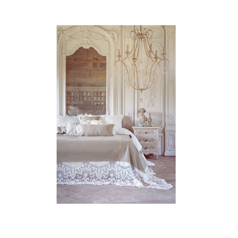 BLANC MARICLO’ Copritutto matrimoniale “VILLA MADAMA” con pizzo 170x250cm a28824