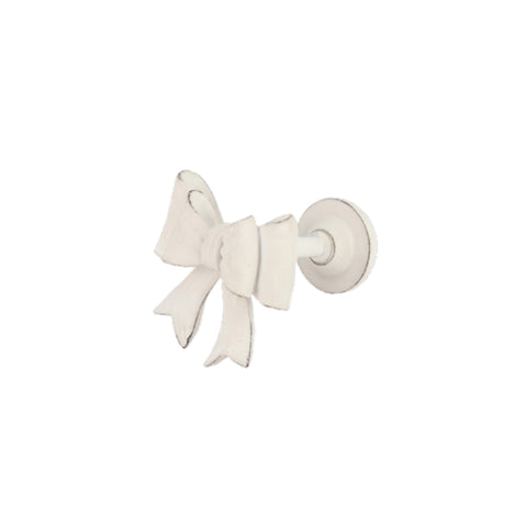 COCCOLE DI CASA Set 2 ivory resin double bow embrasse tiebacks 12x10x10cm