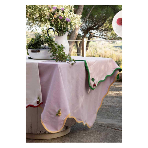 L'ATELIER 17 Rectangular cotton tablecloth with fruit "Fruttine" 3 variants
