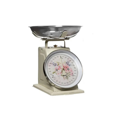 THE ART OF NACCHI Metal kitchen scale with flowers