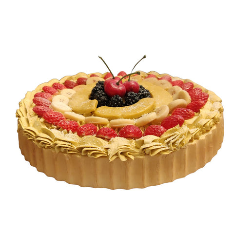 I DOLCI DI NAMI Artificial tart with fruit and yellow cream Ø25xh5 cm