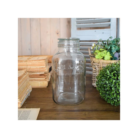 ORCHIDEA MILANO Transparent glass food container jar 2 lt H12 cm