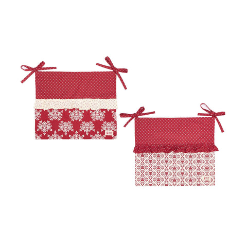 FABRIC CLOUDS Christmas oven cover FAVOLE 2 variants red 43x45 cm