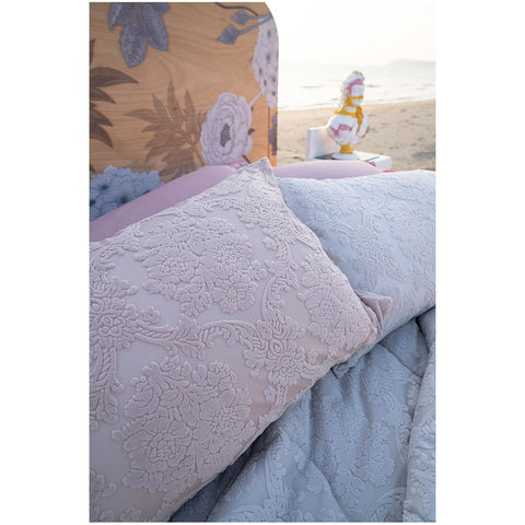 L'Atelier 17 Damask double quilt +2 Shabby "Dayane" pillowcases 2 variants