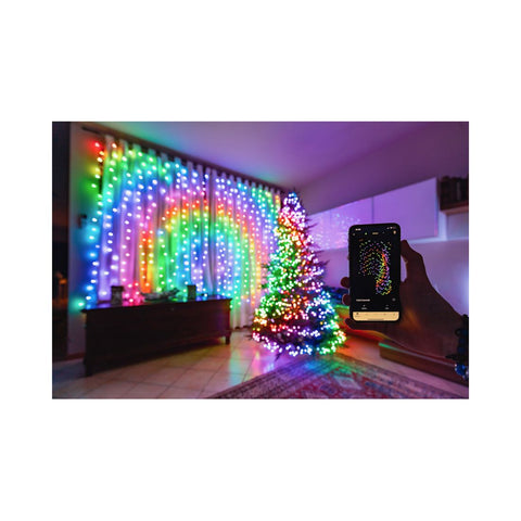 TWINKLY Jeu de lumières de Noël 400 LED RVB multicolores contrôlées par application