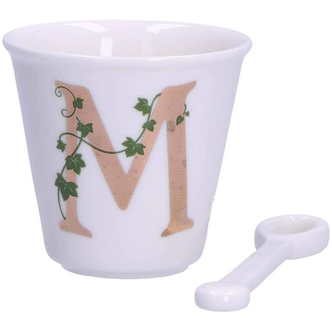 La Porcellana Bianca Set Bicchierino caffè + cucchiaino iniziale M "Unico" 75 ml