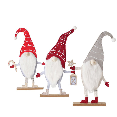 Boltze Santa Claus "Snorre" in mdf wood 3 variants (1pc)