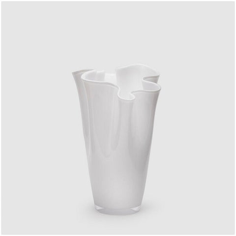Edg - Enzo de Gasperi "Drappo Nida" glass vase D23xH29 cm
