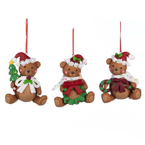 GOODWILL Décoration de Noël ours en peluche à suspendre 3 variantes (1pc)