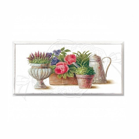 CUDDLES AT HOME Rectangular picture BREAKFAST FLORAL 4variants 38x22x3cm QA10658