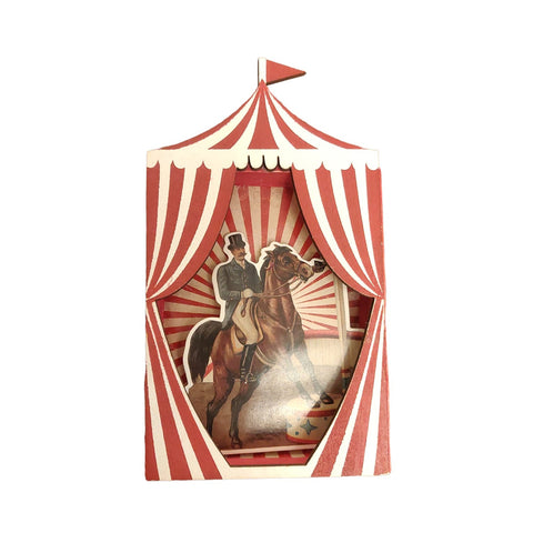 GOODWILL Cirque Homme à cheval Décoration de Noël à suspendre en MDF 8,5xh15 cm