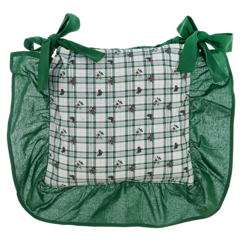 BLANC MARICLO' Set of 2 STELLA ALPINA chair cushion covers in green cotton 40x40 cm