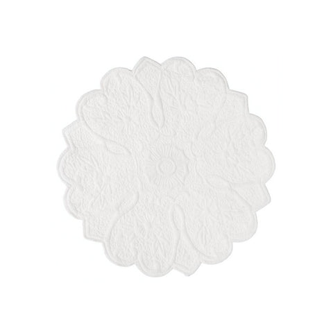 BLANC MARICLO' Set 2 round ivory cotton placemats Ø40 cm