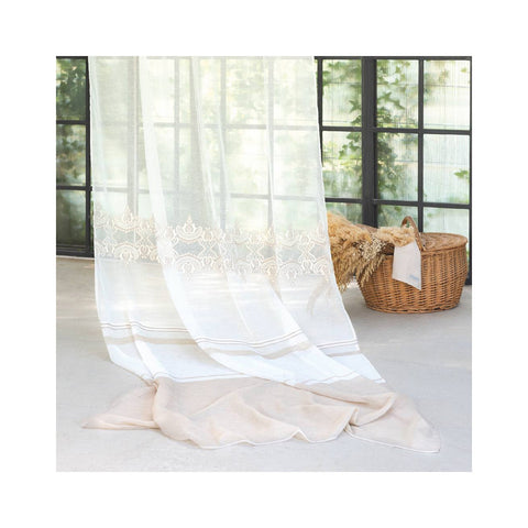 BLANC MARICLO' Set 2 pannelli tenda con passanti bianco 150x300 cm A30296