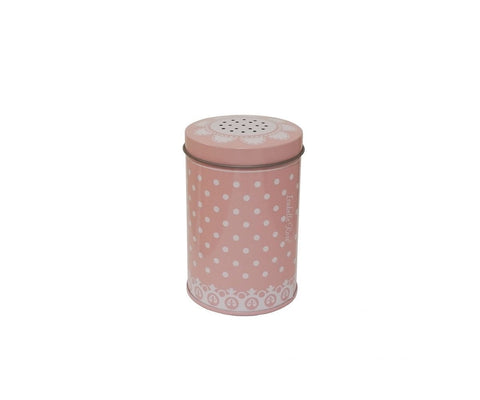ISABELLE ROSE Pink icing sugar sprinkler with polka dots shabby chic shaker SS03
