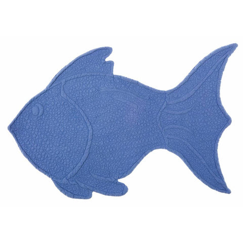 BLANC MARICLO' Set 2 blue fish placemats 35x50 cm A3017999AZ