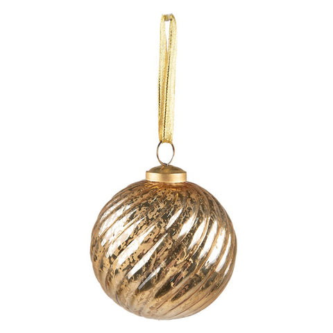 CLAYRE &amp; EEF Christmas Decoration Golden glass tree ball decoration Ø 9 cm