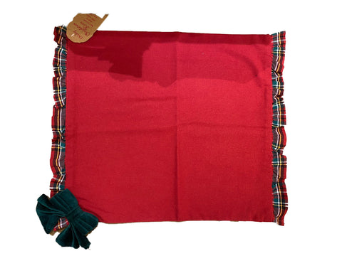 L'ATELIER 17 Set of 2 placemats with tartan border CHRISTAMS KISS 3 variants 50x40