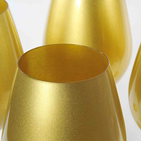 Fade Set 6 Calici natalizi in vetro oro satinato "KRISTOFF" 660 ml D9xh25 cm