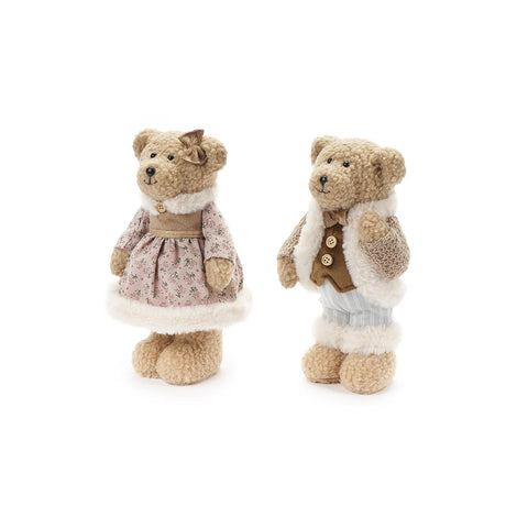 FABRIC CLOUDS Female or male CHARLOTTE teddy bear decoration H26 cm