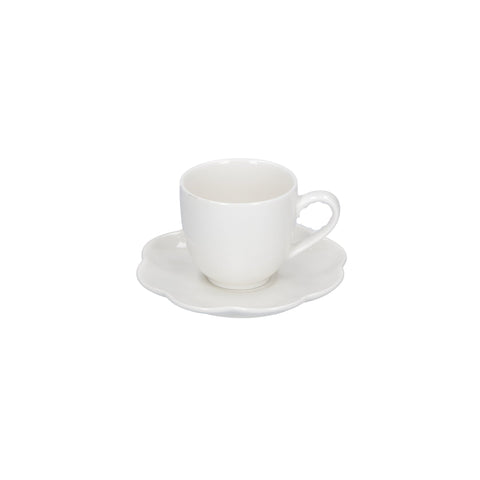 LA PORCELLANA BIANCA Set da 6 tazze caffe con piattino VILLA DEI FIORI P000200015