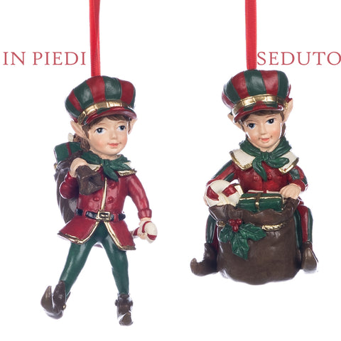 GOODWILL Decoro natalizio per albero elfo in resina 2 varianti (1pz)