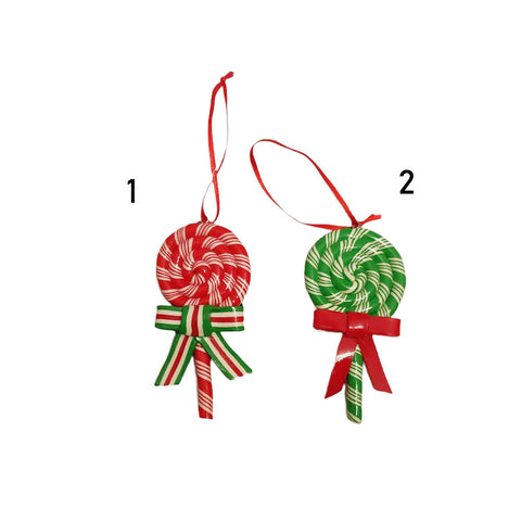 VETUR Lollipop Lollipop Décorations de Noël pour sapin de Noël 2 variantes D1,5 cm