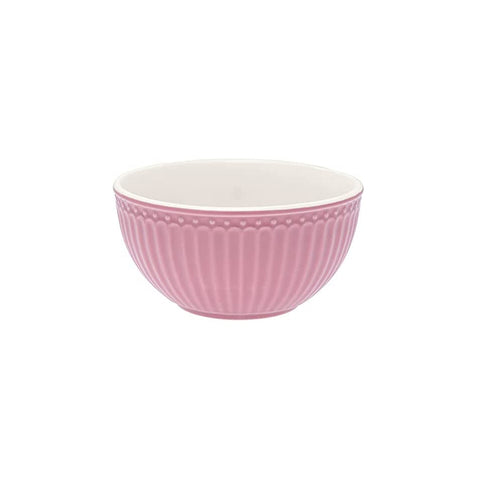 GREENGATE Breakfast bowl with cereals in pink dusty rose porcelain Ø14cm
