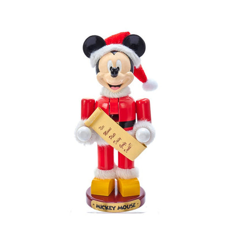 KURTADLER Statua topolino Babbo Natale schiaccianoci Mickey Mouse legno H25,5cm