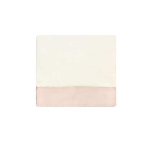 BIANCO PERLA Completo lenzuola 1 posto e mezzo DIAMANTE con balza in raso rosa