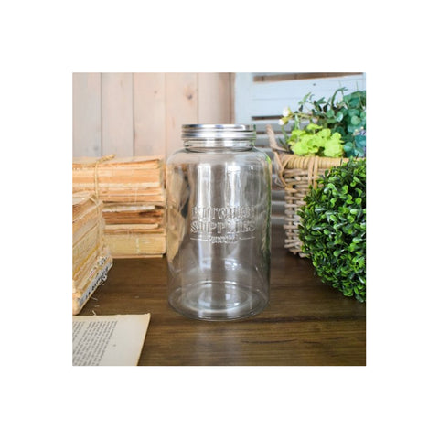 ORCHIDEA MILANO Transparent glass food container jar 2 lt Ø12 H22 cm