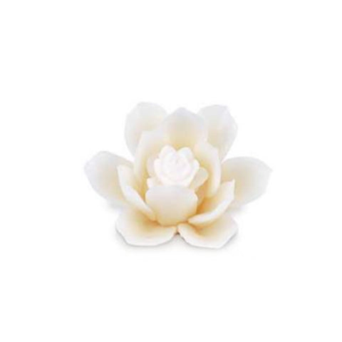 CERERIA PARMA Ivory lotus flower scented decorative wax candle Ø15 x H7 cm