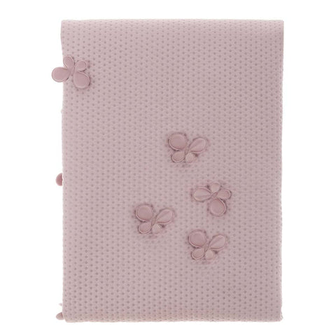 Blanc Mariclò Shabby pink spring double quilt "Mariposa" 260x260 cm