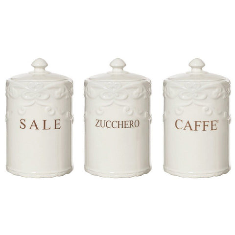 The art of Nacchi Tris ceramic jars 10x10xH18 cm