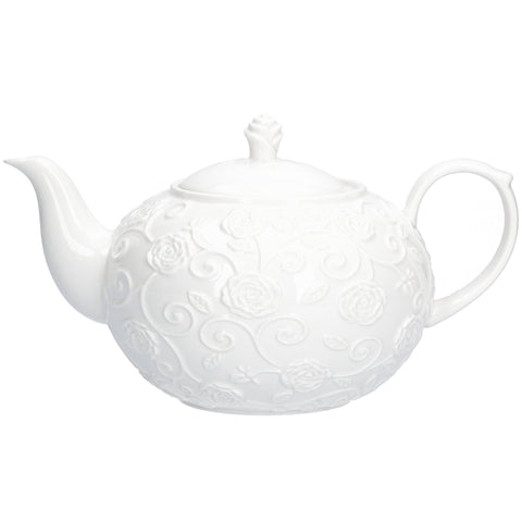 WHITE PORCELAIN Porcelain teapot FLORENTINA 1200 ml P003801200