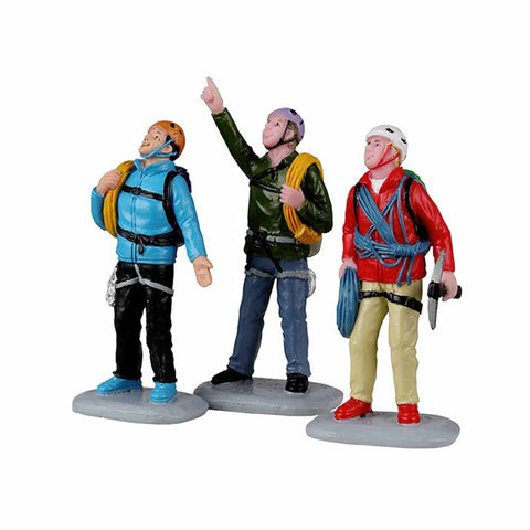 LEMAX Set of 3 "Vertical Mountain Climbers" for your Christmas village