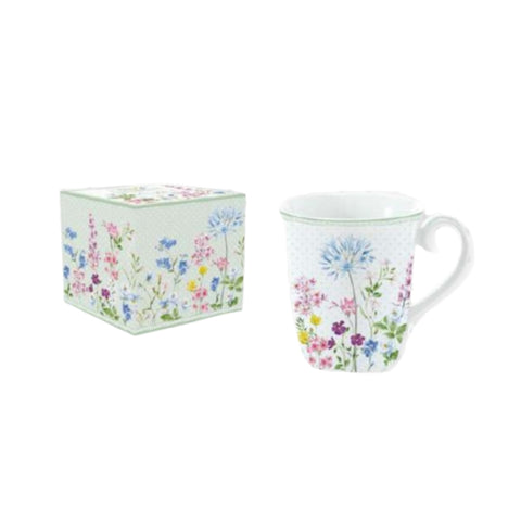EASY LIFE Porcelain cup with flowers in FLORAISON color box 275 ml